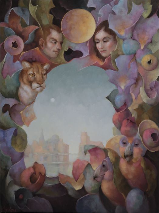 Dolores Chiappone, The Mirage, 2025, oil on canvas, 40 x 30 inches